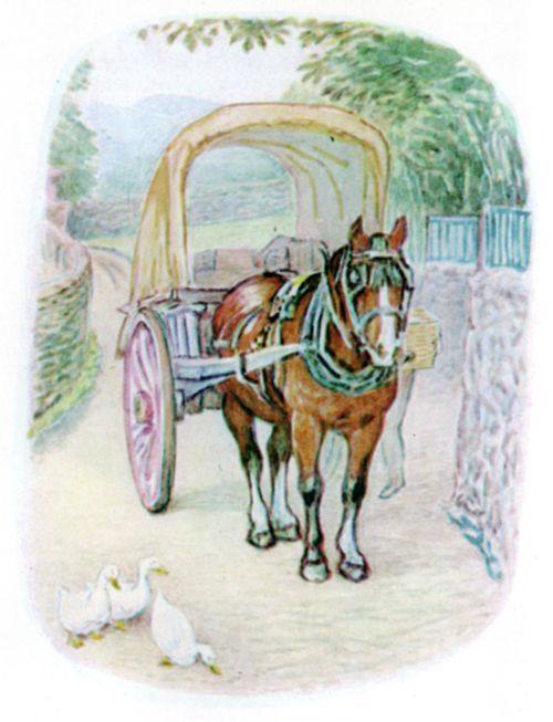 He awoke in a fright, while the hamper was being lifted into the carrier's cart.