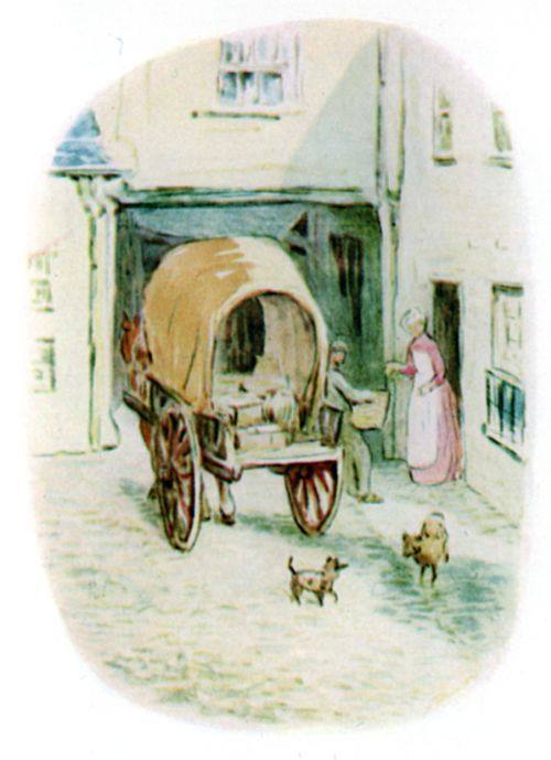 At last the cart stopped at a house.