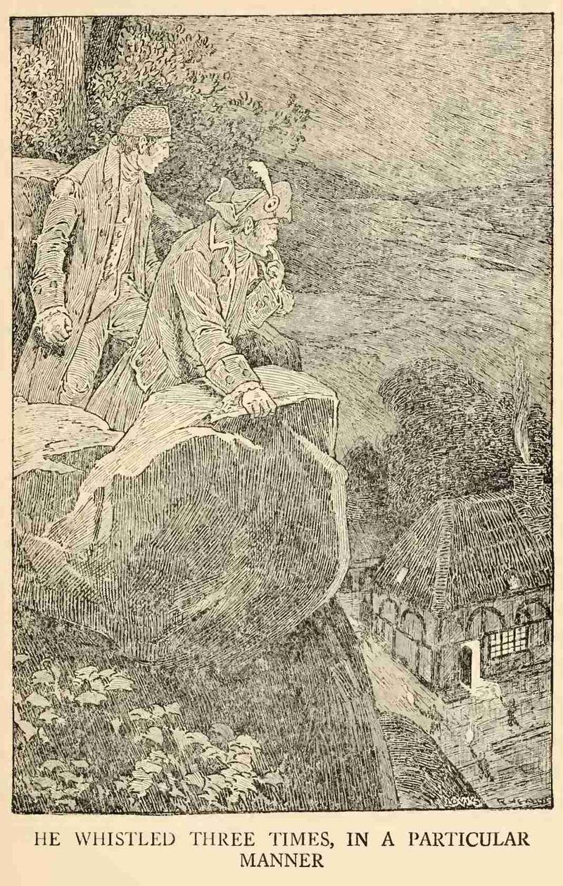 He whistled three times, in a particular manner