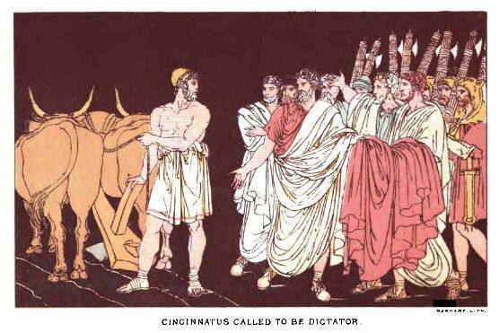 Incinnatus Called to Be Dictator 180
