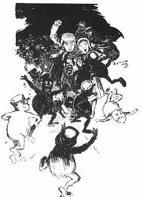 "The dwarfs seized the children." See page 72.
