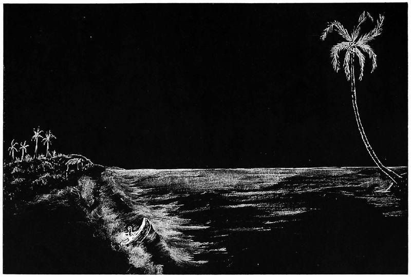 A GREAT WAVE DASHED ANANSI BACK ON THE BEACH